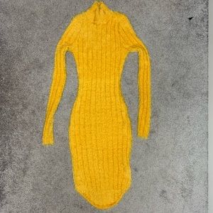 Furry Yellow Dress